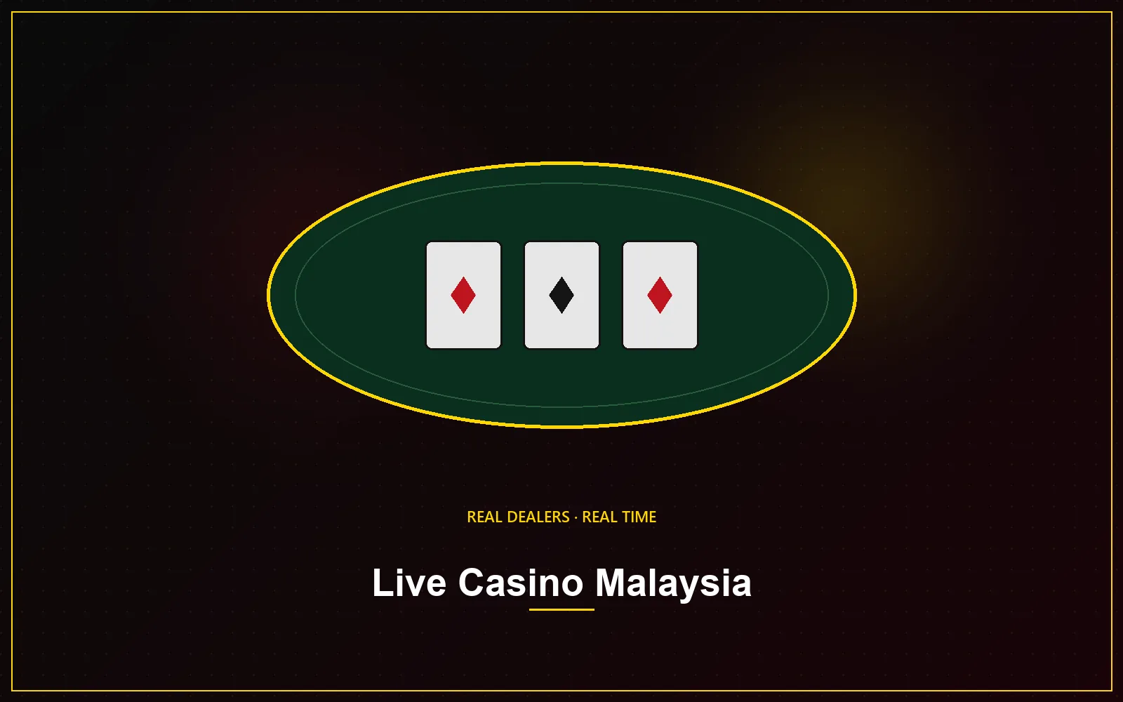 Live casino Malaysia baccarat table with real dealer